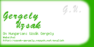 gergely uzsak business card
