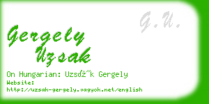 gergely uzsak business card